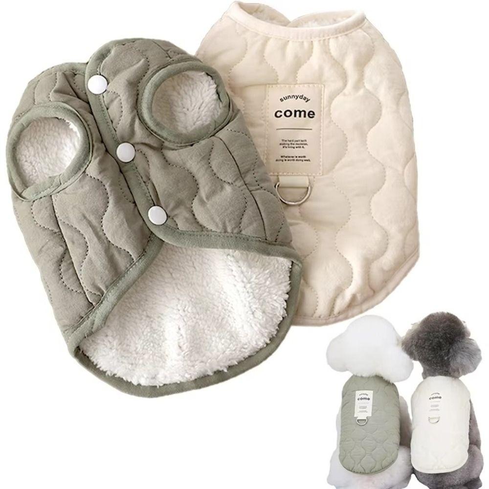 with D-ring Pet Jacket Thick Warm Puppy Coat New Winter Pet Dog Vest  for Small Medium Pet