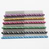 16/19/20/25cm Pet Dog Comb Bright Multi-Colored Stripe Grooming Comb Stainless Steel Straight Comb For Dog Cat Grooming Toolts