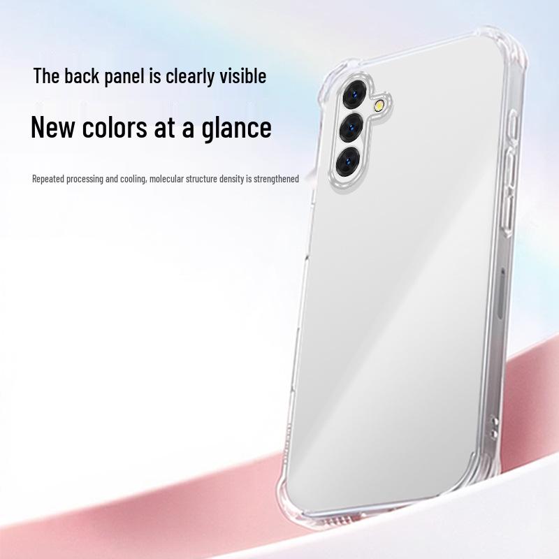 Прозрачный TPU чехол-бампер с подушками безопасности для Samsung S24/S24 Plus/Ultra, с ощущением премиум-класса