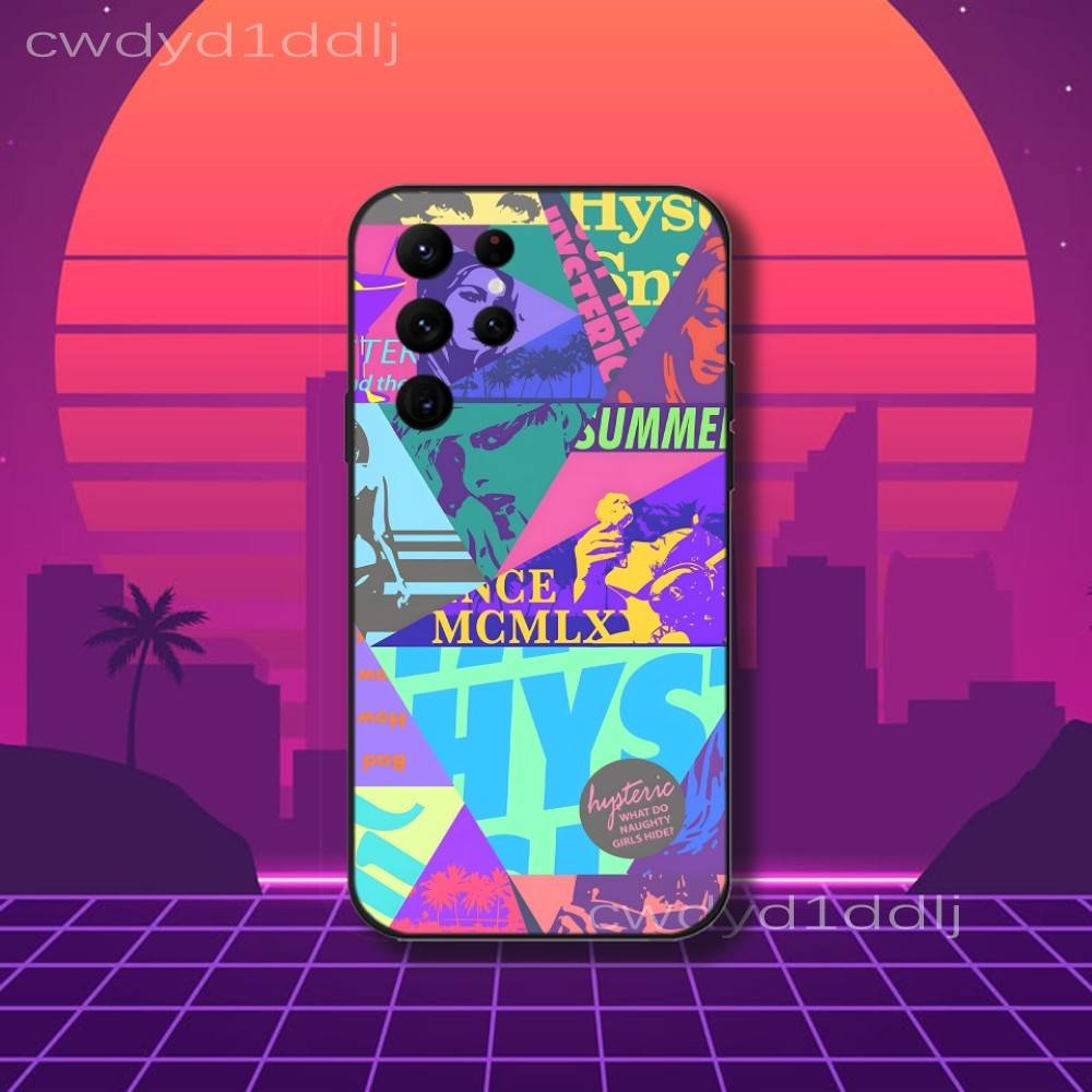 H-Hysteric-S Girl G-Glamour Phone Case For Samsung S10,S21,FE,S21 ,S26,S25,S24,S23,Ultra,S9,S22,Plus Black Shell Cover