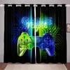 Game Controller Blackout Drape Modern Boys Teens Black High Shading Curtain for Kids Bedroom Living Room Home Hook Decor New