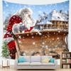 Home Decor Merry Christmas Santa Claus Decoration Tapestry Santa Claus Christmas Party Tapestry Wall Hanging Background Fabric