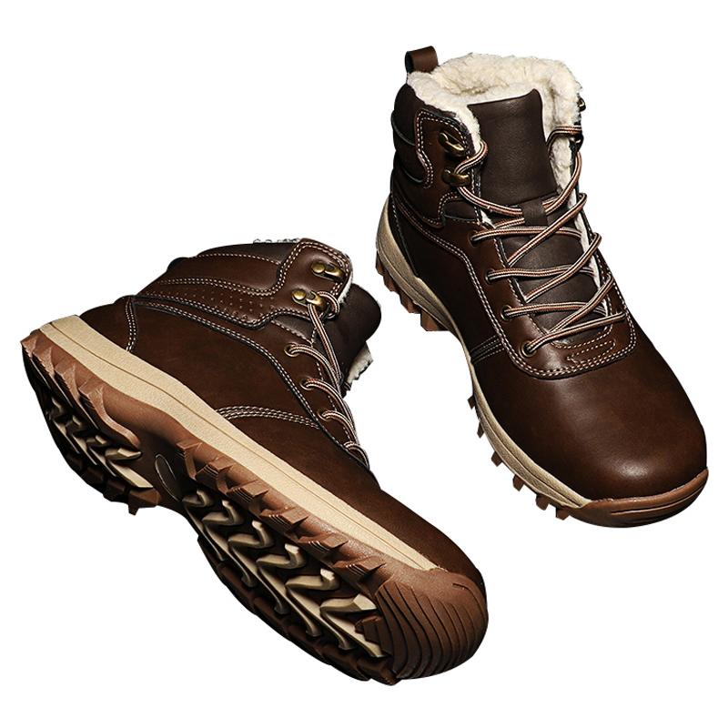 Men Boots Winter Man Shoes Outdoor Ankle Boots Men Snow Boots Plush Keep Warm Men Footwear Non-Slip Casual Trendy Hunting Boots