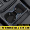 Car Accessories For Honda CR-V CRV 6th Gen 2023 2024 2025 Hybrid Center Console Coasters Storage Box Water Cup Holder Organizer