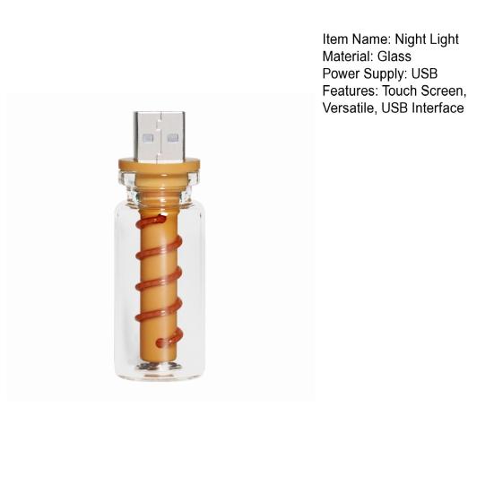 USB ретро стеклянная бутылка ночник сенсорное управление регулируемая яркость мини атмосфера светодиодный ночник