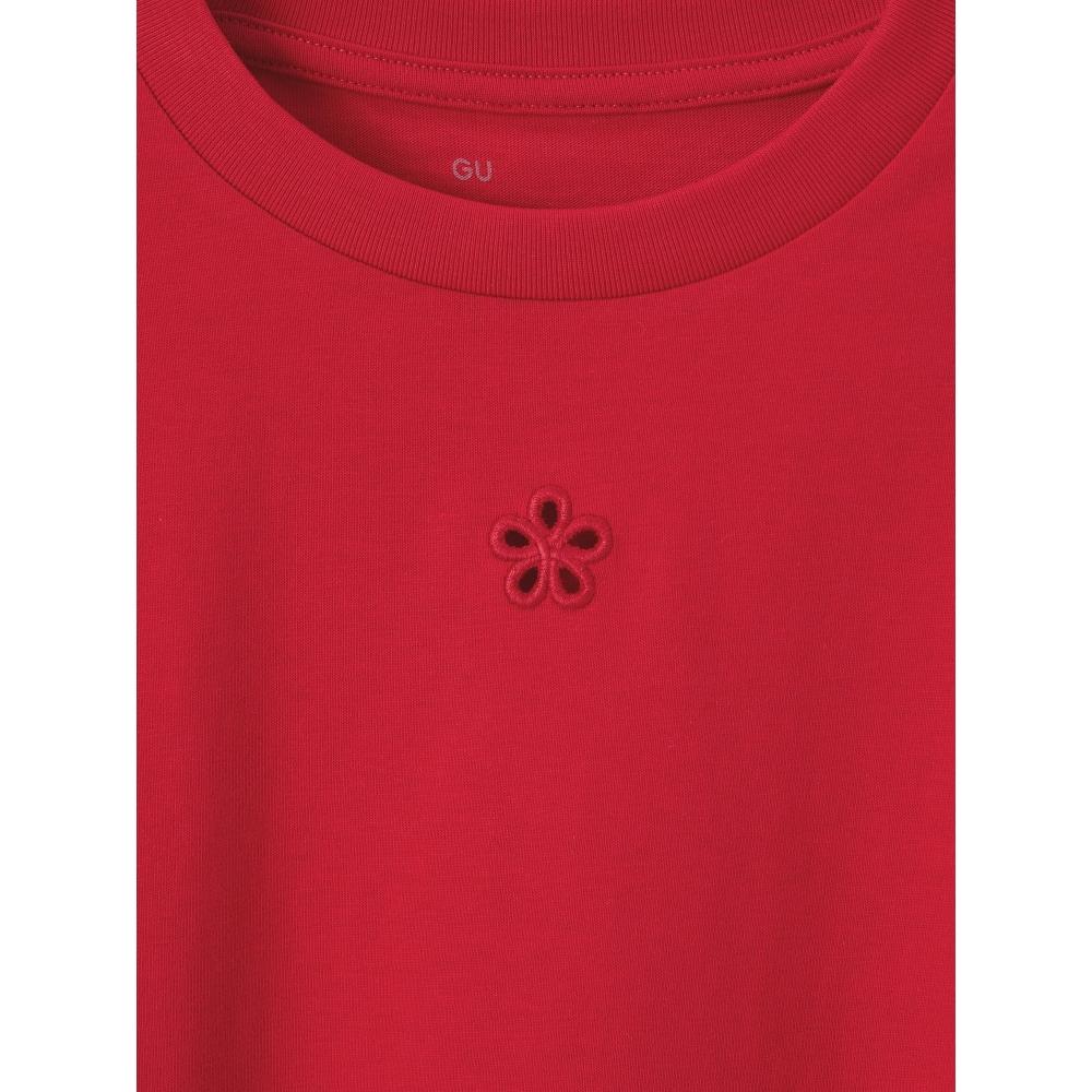 GU by Uniqlo Укороченная футболка с вырезами для девочек