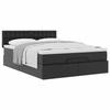 VidaXL Cadre de lit ottoman avec matelas noir 140x190 cm similicuir, cadre de lit, cadre de lit rembourré 3311303