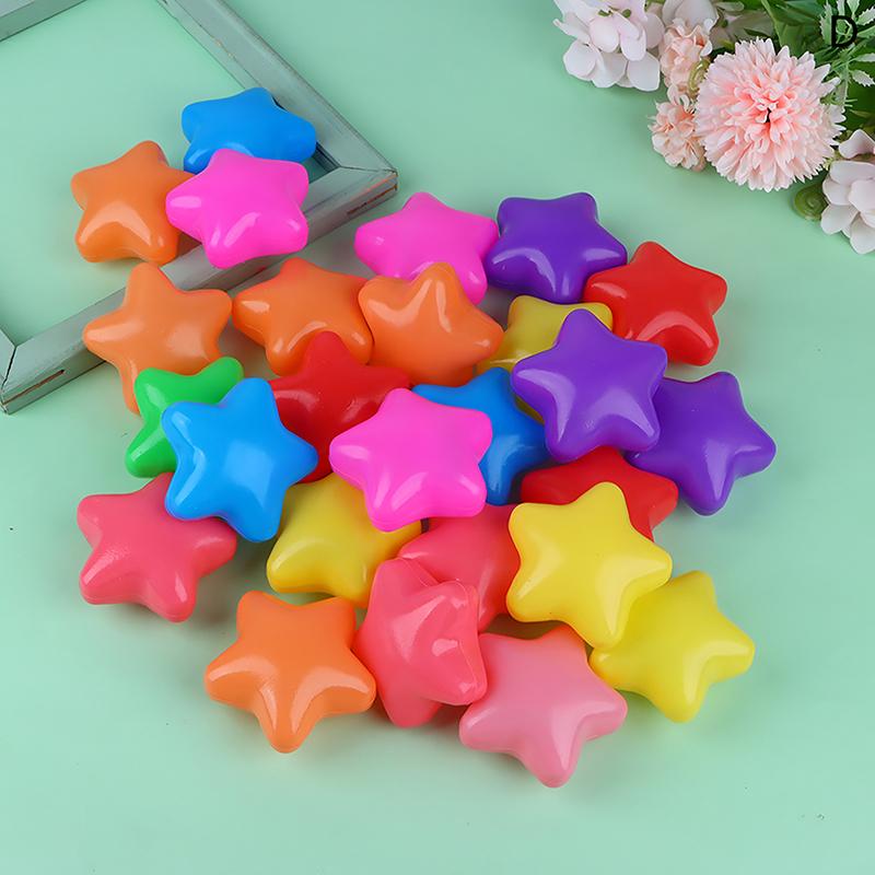 25Balls Thick Baby Plastic Balls Star Love Ocean Wave Ball Children Baby Eco-Friendly Multiple Colors Intelligence Training Ball