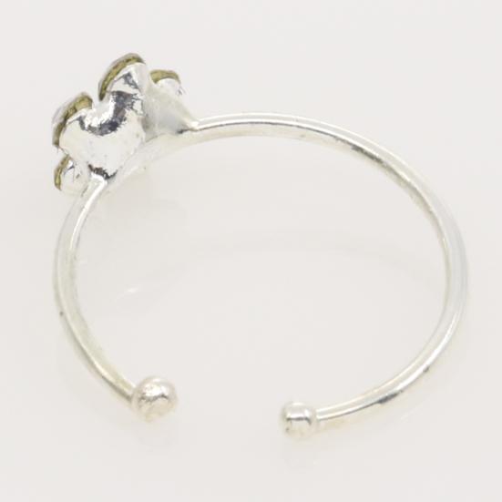 Small Thin 5 Rhinestones Flower Nose Hoop Stud Ring Body Piercing