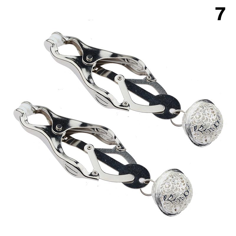 S-Adjustable Metal Nipple Clamps 1 Pair Breast Stimulation Role Play Bondage Sex Toys for Couples Adult Games Couple Restraint