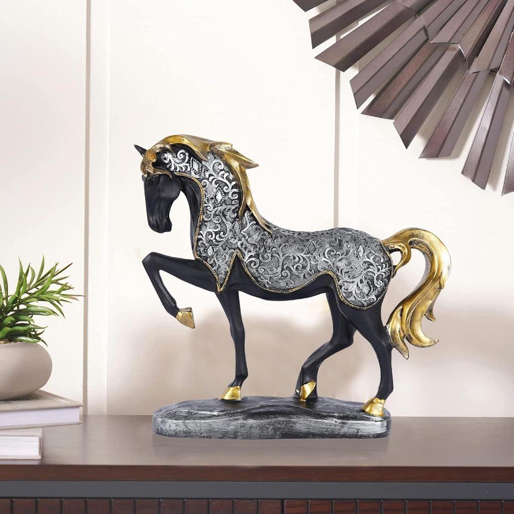 Horse Showpiece for Home Decor Showpiece, Running Horse Statue for Feng Shui Vastu Figurines for Good Luck Gifts New