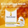Bee & Beauty Биоколлагеновая ночная маска 1 шт. | Корейская маска для лица для 'стеклянной' кожи | Тканевая маска для глубокого увлажнения, сужения пор с полезными компонентами