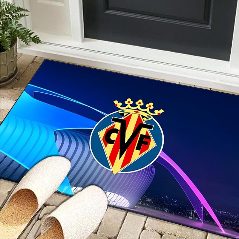 1PC rug Club Vill-arreal Crest Design Carpet, Chair Rug,Area Rug for Office Bedroom living rooms bedroom, Doormat decor Christmas fan gifts
