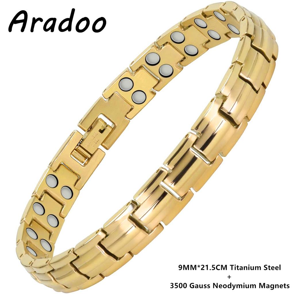 Preumium Pure Copper Bracelet for Men Women Double Row Magnetic Therapy Wristband Jewelry Gifts