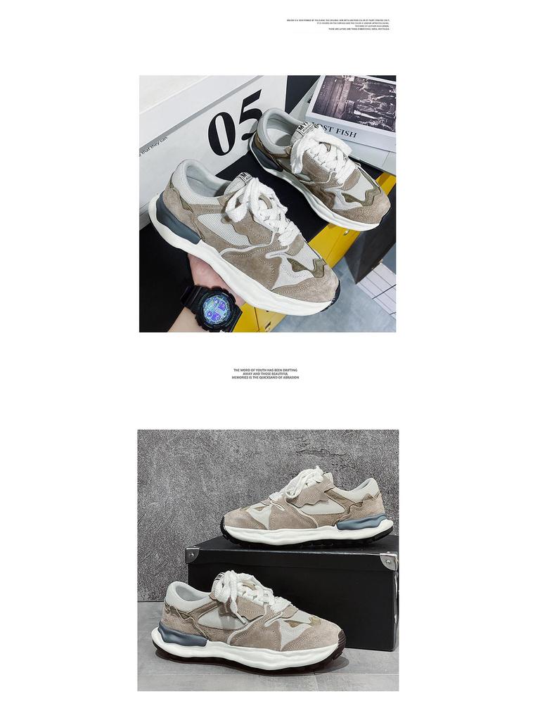 Мужские модные дышащие кроссовки в стиле ретро: Повседневная модная обувь на толстой подошве