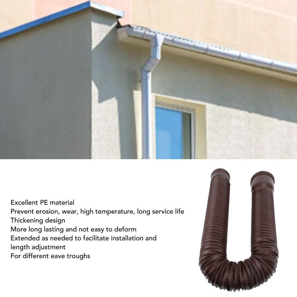 Screws Included Rain Gutter Downspout Extension PE Downspout Diverter  Villa