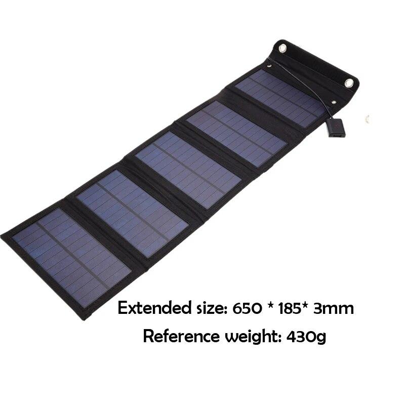 Портативное складное водонепроницаемое и пылезащитное зарядное устройство с солнечной панелью 15 Вт, USB-выходное устройство, уличный кемпер