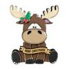Christmas Elk Decoration Wooden Cartoon Elk Ornament Rustic Xmas Centerpiece for Home Table Tiered Tray Mantel Festive Decor