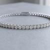 14K 18K Lab Diamond 2mm 4-Prong Ellen Tennis Gold Bracelet