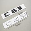 3D ABS Car Letters C43 C63 Logo Rear Trunk Badge Emblem Decals For Mercedes Benz AMG C43 C63 W205 W206 Car Sticker Accessories