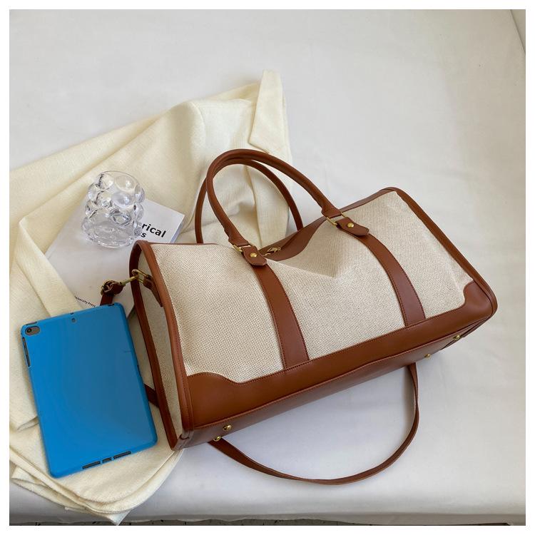 Модная женская холщовая сумка-тоут через плечо 2024 - Стильная, большой вместимости для поездок на работу