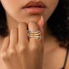 Соединяющееся Кольцо из Нержавеющей Стали Золотого Серебряного Цвета Разомкнутое Кольцо Штабелируемое Геометрическое Заявление Пальцевое Украшение для Женщин