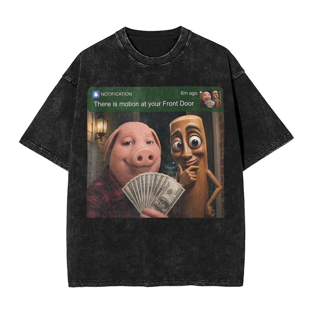 Wait I'm Goated Cat Silly Funny Cat Meme Washed T Shirt Street Cotton T Shirts Summer O-Neck Hippie Tee Shirt Oversize Tops