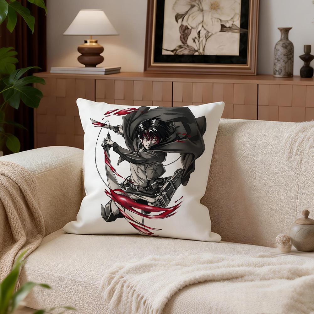 Dark Attack On Titan Cushion Cover Cushion Cover Set 4Pcs 50X50 45X45 40X40 Pillowcase Decorative Sofa Home Decor
