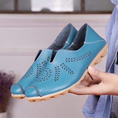 Женские белые кожаные мокасины для вождения, летние туфли на плоской подошве, повседневные туфли без застежек, большого размера, для ходьбы, для мам
