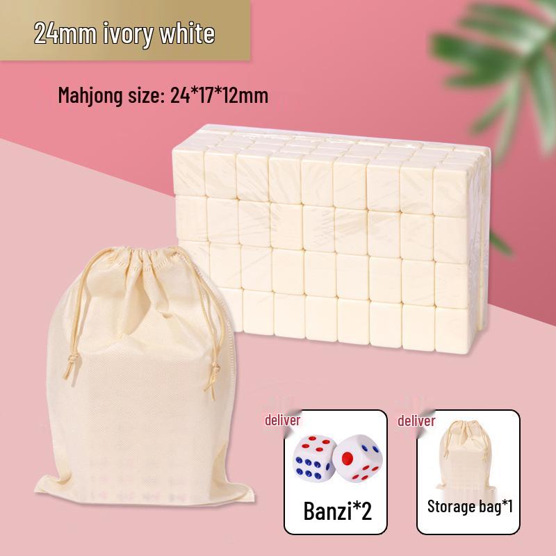 Компактный набор для маджонга: Массивные резные плитки с воробьями, размеры 24 мм и 30 мм, идеально подходят для путешествий и использования в общежитиях