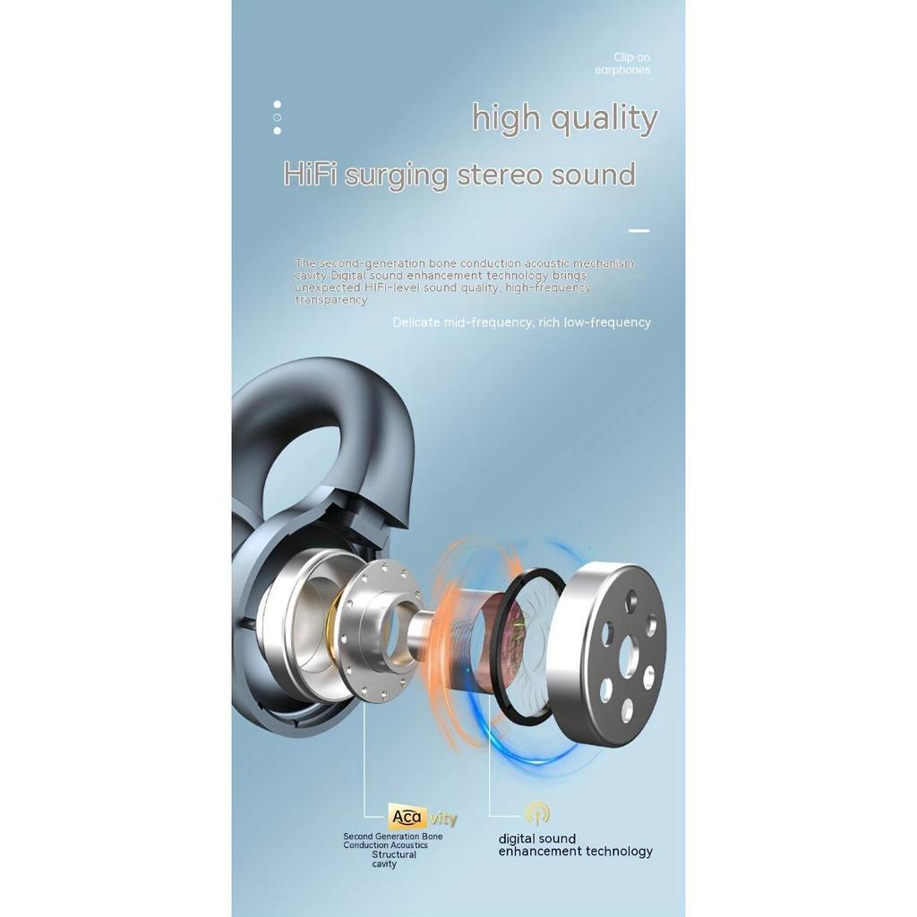 Новые беспроводные музыкальные наушники, сенсорные наушники, спортивные наушники-клипсы, для наушников Millet, iPhone, умные наушники