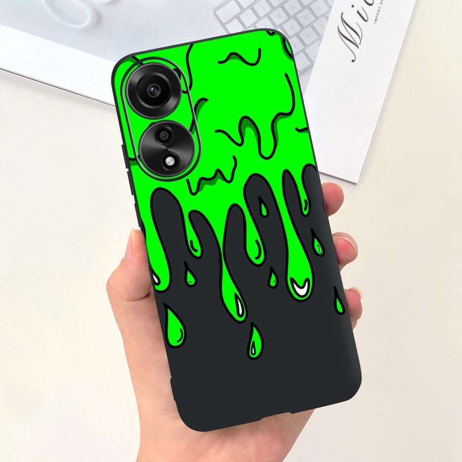 For OPPO A78 Case Oppo A78 4G CPH2565 Cute Fashion Candy Color Soft Silicone TPU Phone Back Cover For OppoA78 A 78 4G 2023