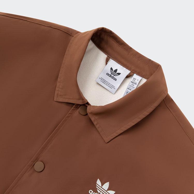 Adidas Куртка Originals City Skate Coach с твердым логотипом, спортивная куртка, мужская куртка коричневого цвета IY5385