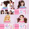 Simulation Half Body Barbie Doll  Make Up Braided Hair Princess Play Toy House
