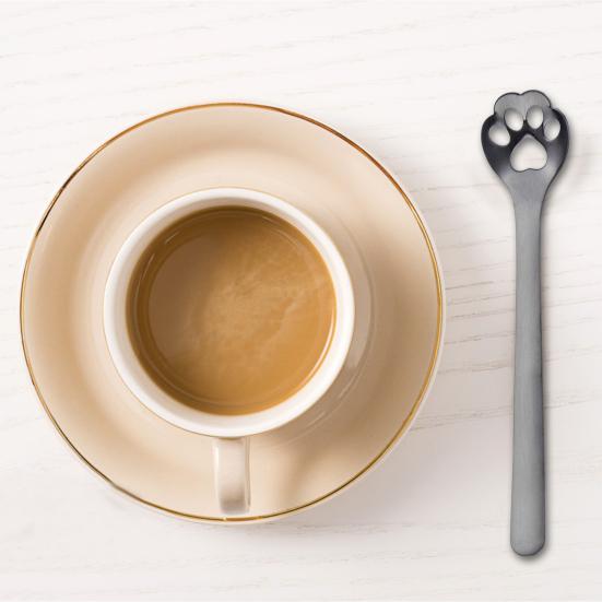 Кофейные ложки с когтями, полая чайная ложка из нержавеющей стали, дизайн в виде кошачьей лапы, безопасная для мытья в посудомоечной машине ложка для чая, кофе, льда