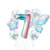 Colorful Transparent Butterfly Balloon Set Birthday Party Gradual Change Digital Birthday Party Decoration Supplies