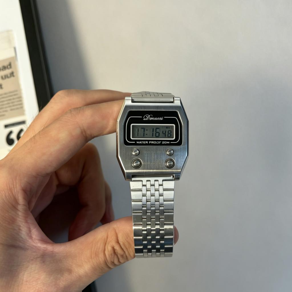 Vintage Digital Men's Watch Classic Square Electronic Watch Multifunctional Timer Date Display Casual Sports Digital Watch