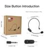 2.4GHz Wireless Lavalier Microphone Head-mounted Microphone Set with Receiver for Amplifier Voice Speaker Teaching Tour Guide