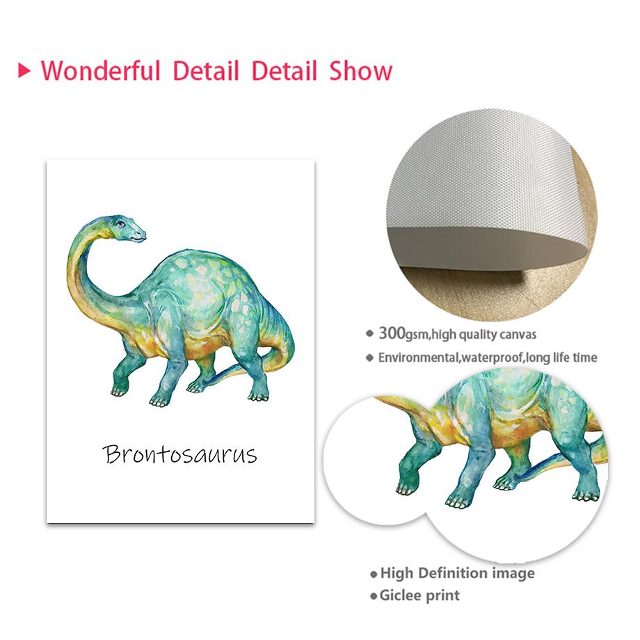 Динозавр Юрского периода Диплодок T Rex Обучающие настенные художественные картины на холсте Плакаты на скандинавскую тему и принты настенные панно Декор детской комнаты