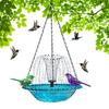 Solar Fountain Hanging Birds Bath Outdoor Hummingbird Bath Bowl Solar Powered Water Fountain Birds Bath for Lawn Patio Yard Garden Decor