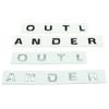 For Mitsubishi 13-19 Outlander Letters Bonnet Badge Front Hood Emblem 3D ABS Stickers Chrome Black Car Styling Accessories