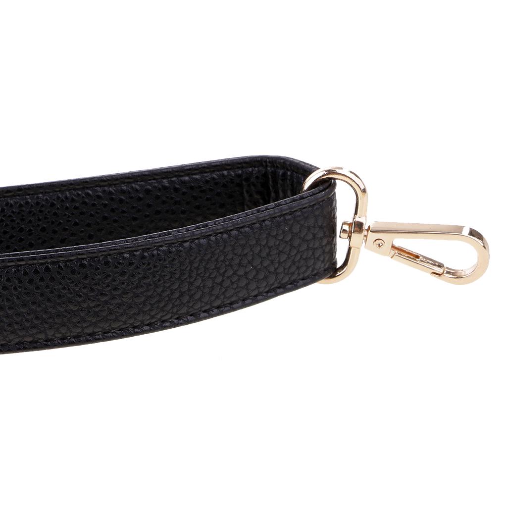 Adjustable Leather Crossbody Shoulder Bag Strap Handle Accessories Black