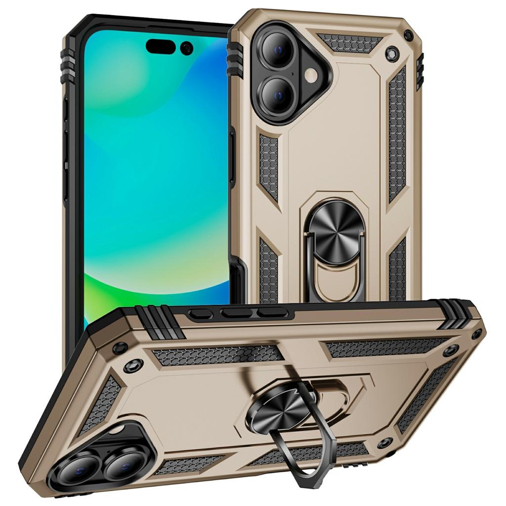 For iPhone 17 Case PC+TPU Phone Cover with Kickstand