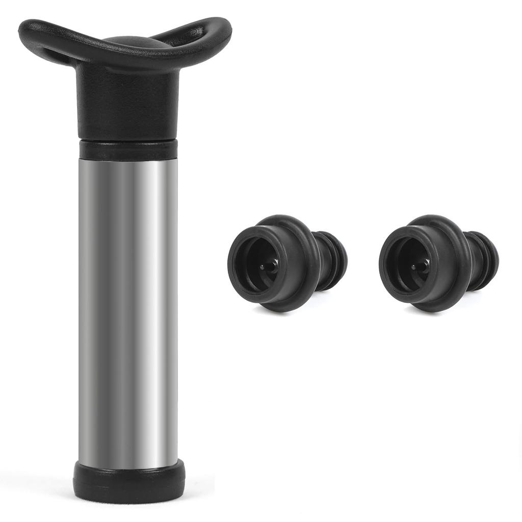 Wine Saver Pump Vacuum Wine Bottle Stoppers with Food Grade Silicone Leak Proof Keep Fresh Suitable for All Standard Wine Bottle