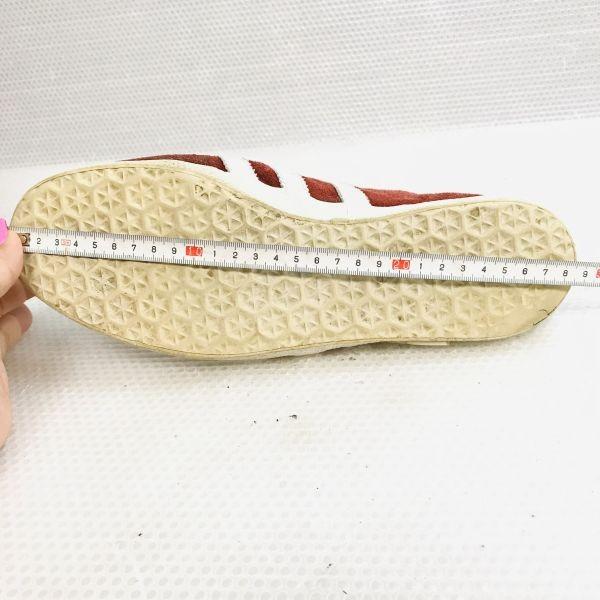 Adidas Оригинальные кожаные кроссовки GAZELLE 27.5 красно-коричневые(ИСПОЛЬЗОВАЛ)