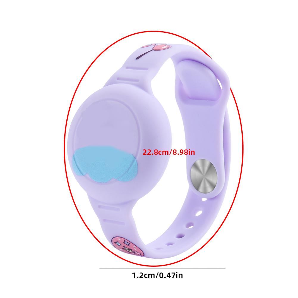 For Airtag Holder Bracelet Airtags Case Straps Cute Cartoon Watchband GPS Tracker Waterproof Silicone Holder