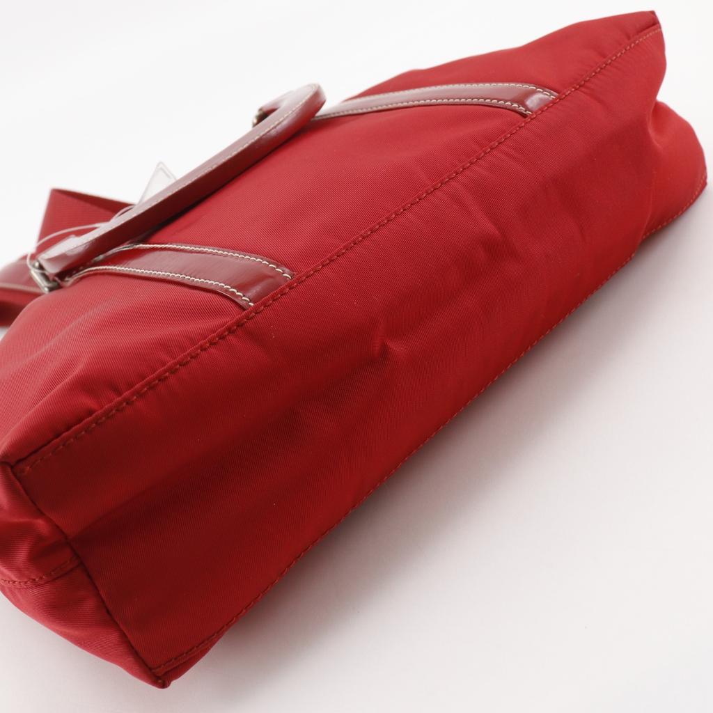 PRADA 2WAYShoulder Handbag Red Nylon Women Used