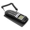 Wired Wall Phone Multifunctional Calendar LCD Display Caller ID Landline with Buttons for Home Office Black