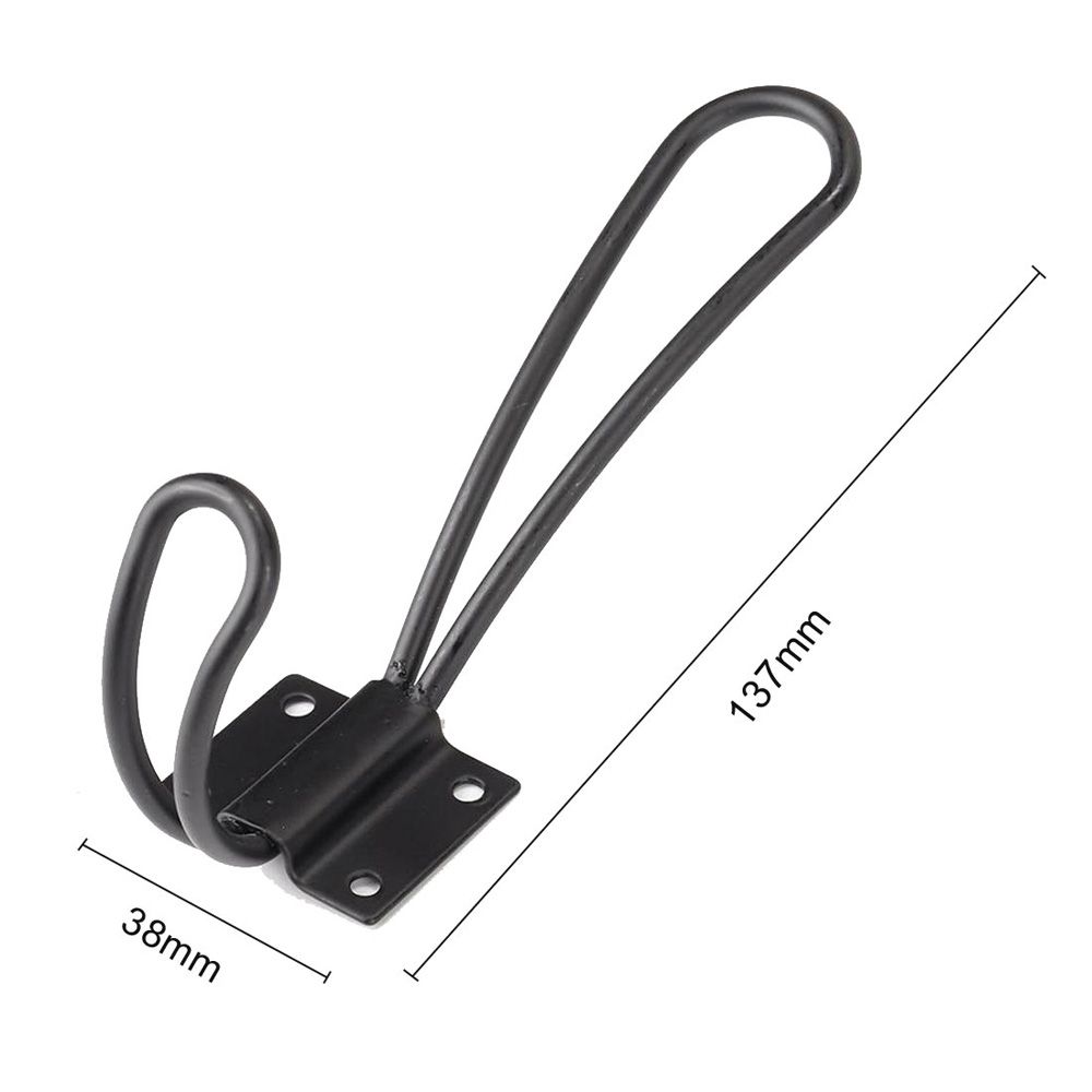 Black Vintage Decor Storage Rack Wall Mount Door Key Holder Clothes Hanger Coat Hooks Organizer