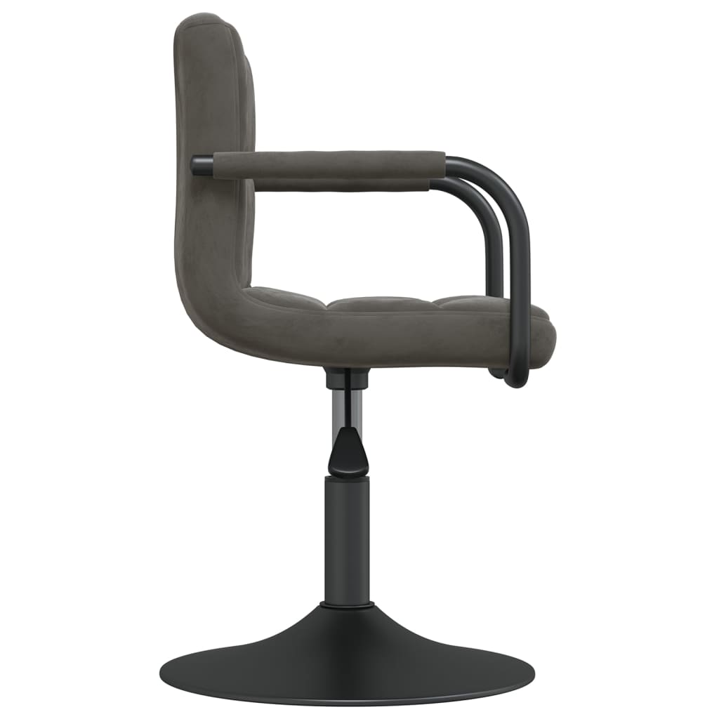 Dining Chair Dark Grey Velvet